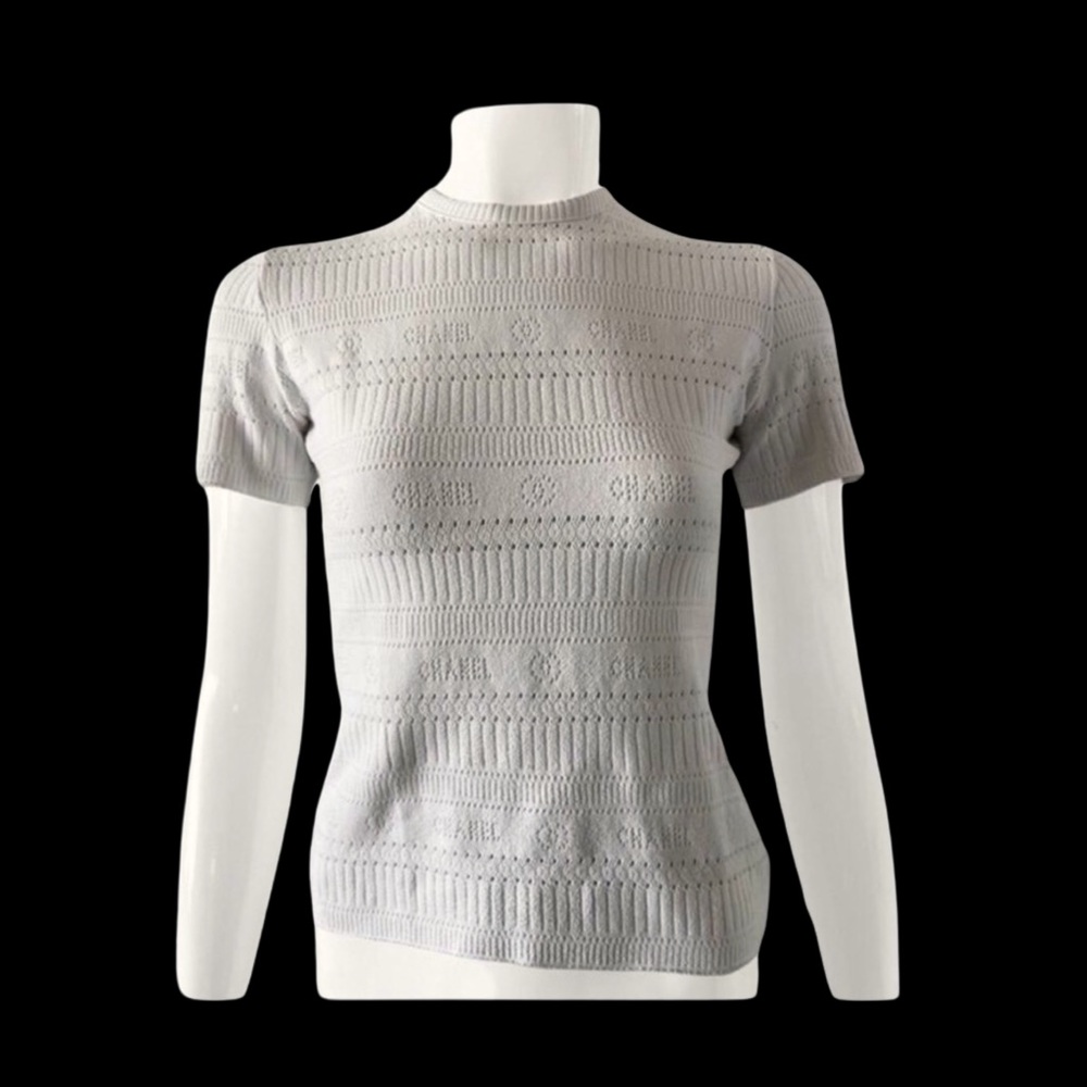 CHANEL Vintage Logo Monogram Y2K Top - Picture 8 of 11
